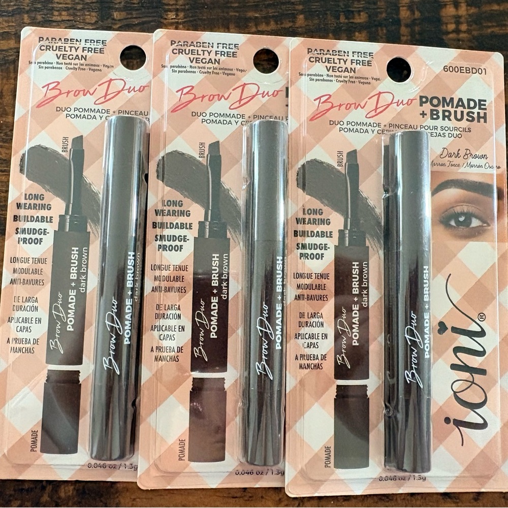 Ioni Brow Duo Pomade + Brush - Dark Brown